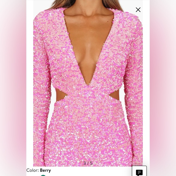 Petal & Pup Pink Sequin Mini Dress NWT - Picture 2 of 5